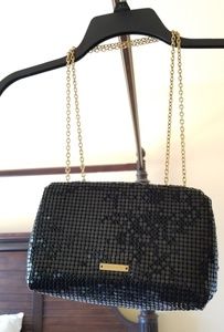 BCBGMaxAzria Small Metallic Crossbody w/ 2 chain